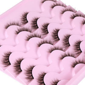 Newcally Half Lashes in use on model's eyes