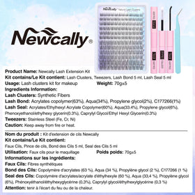 Newcally lash clusters kit with application tools