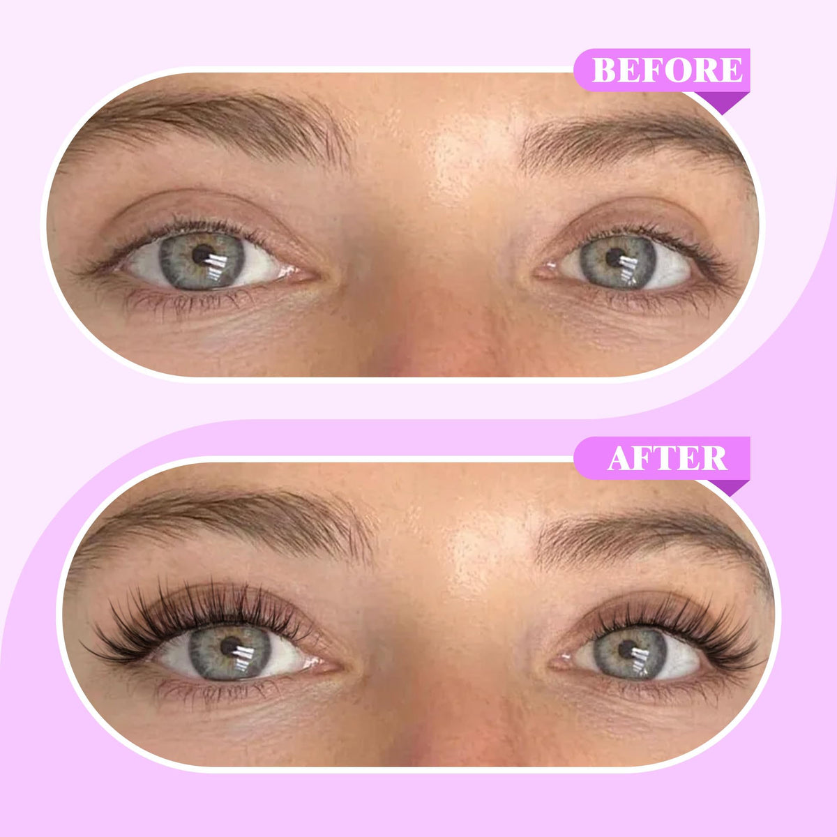 Newcally lash clusters kit with individual lashes arranged