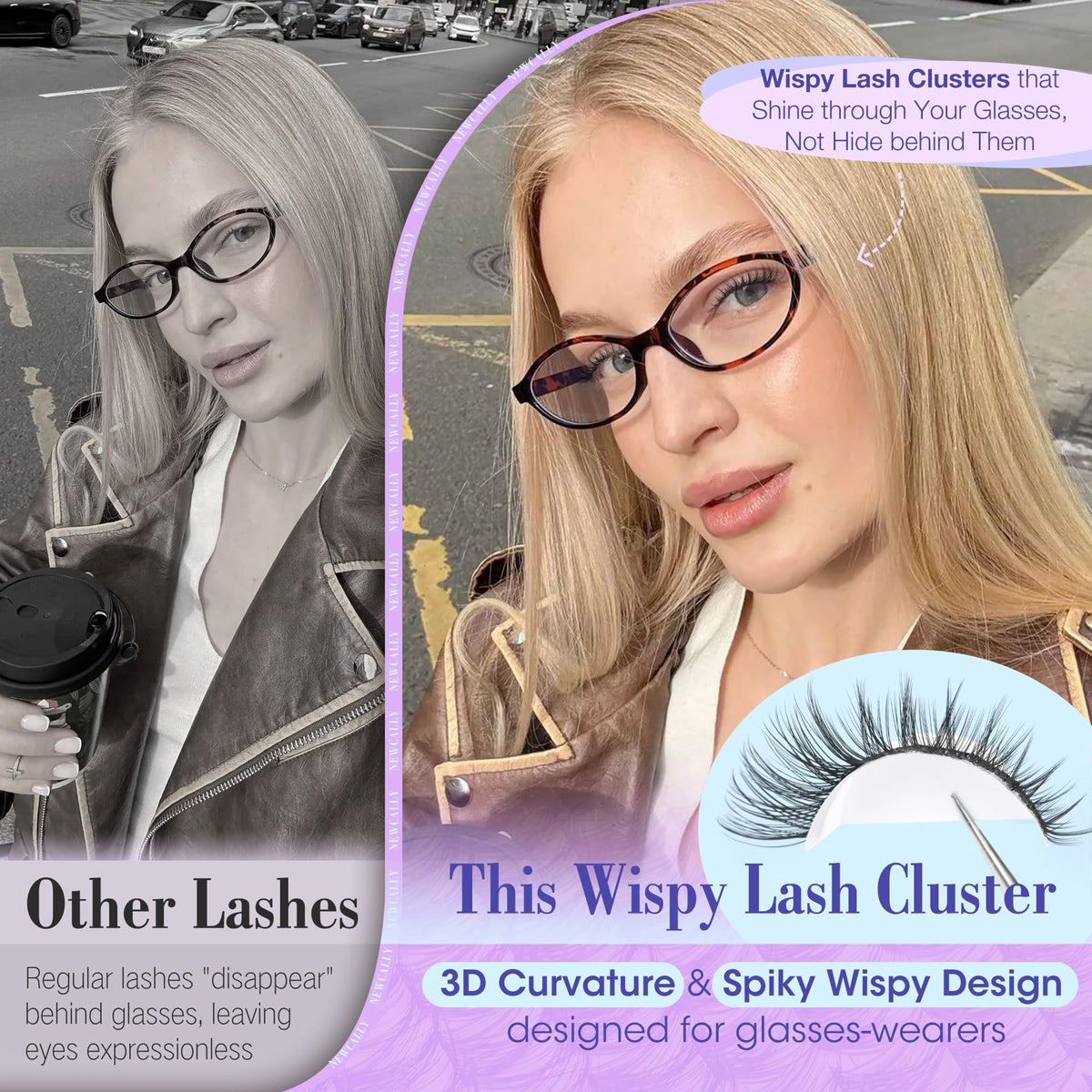 Newcally Lash Clusters Kit with lash bond and seal