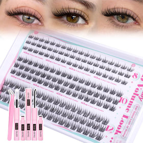 Newcally lash clusters kit with lash bond and seal