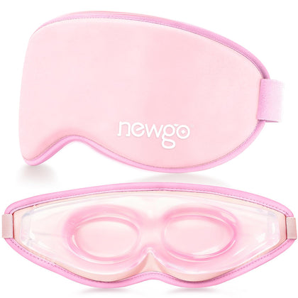 NEWGO 3D Cooling Eye Mask front view in pink