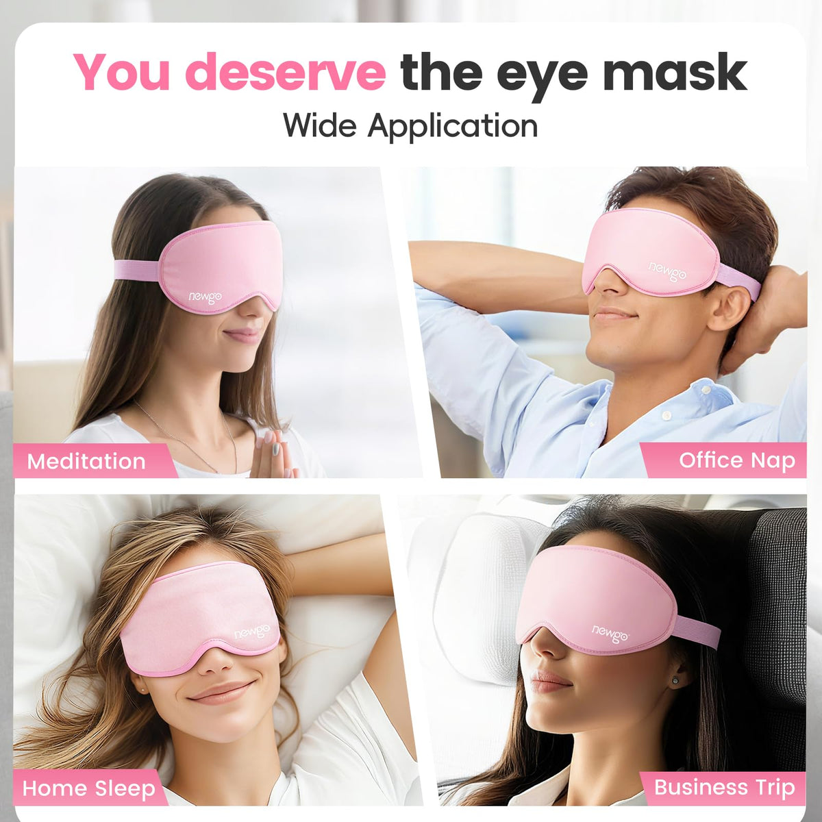 NEWGO 3D Cooling Eye Mask in refrigerator for cooling