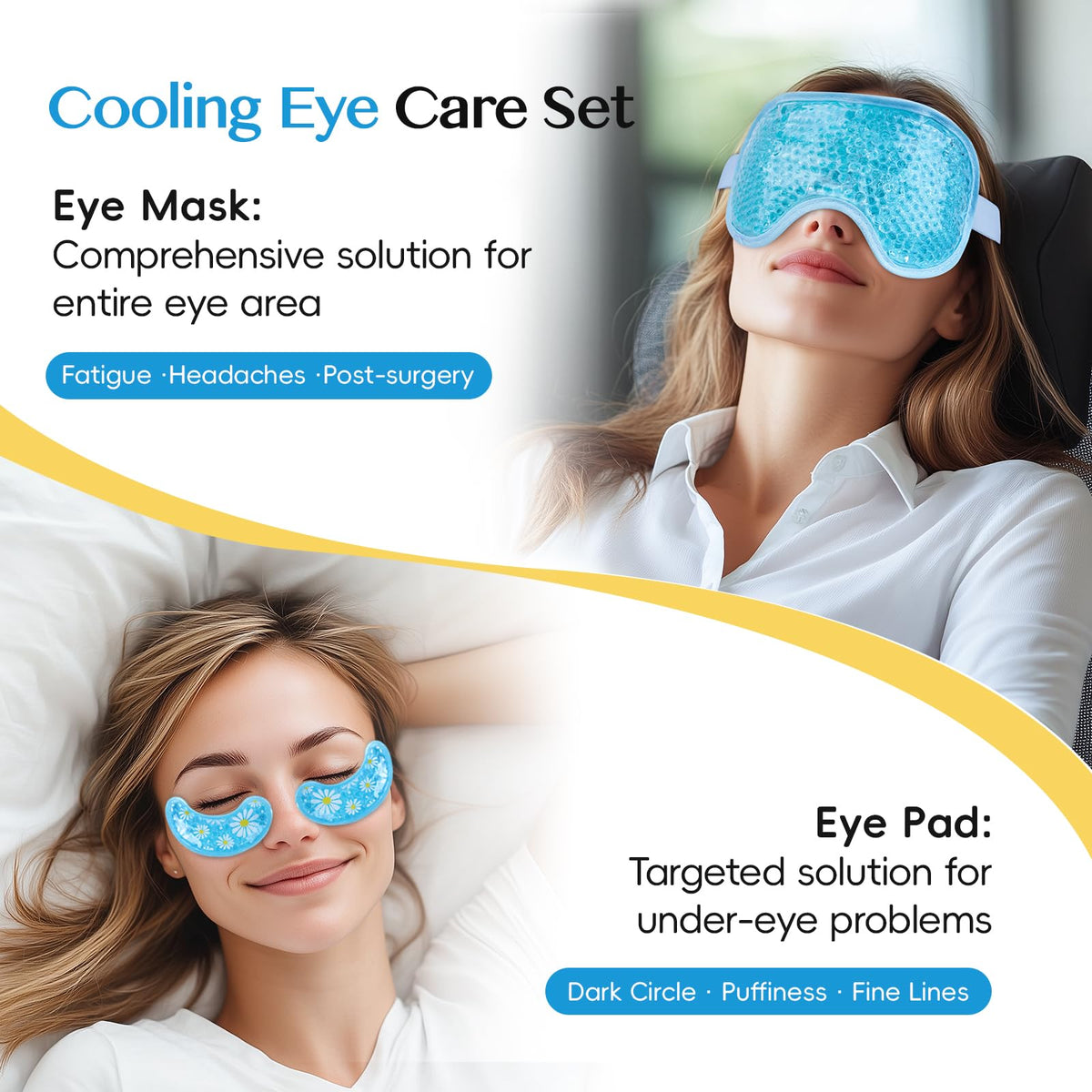 NEWGO Cooling Eye Mask adjustable strap detail
