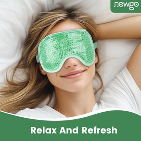 NEWGO Cooling Eye Mask being used on a person relaxing