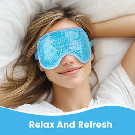 NEWGO Cooling Eye Mask blue in resealable storage bag