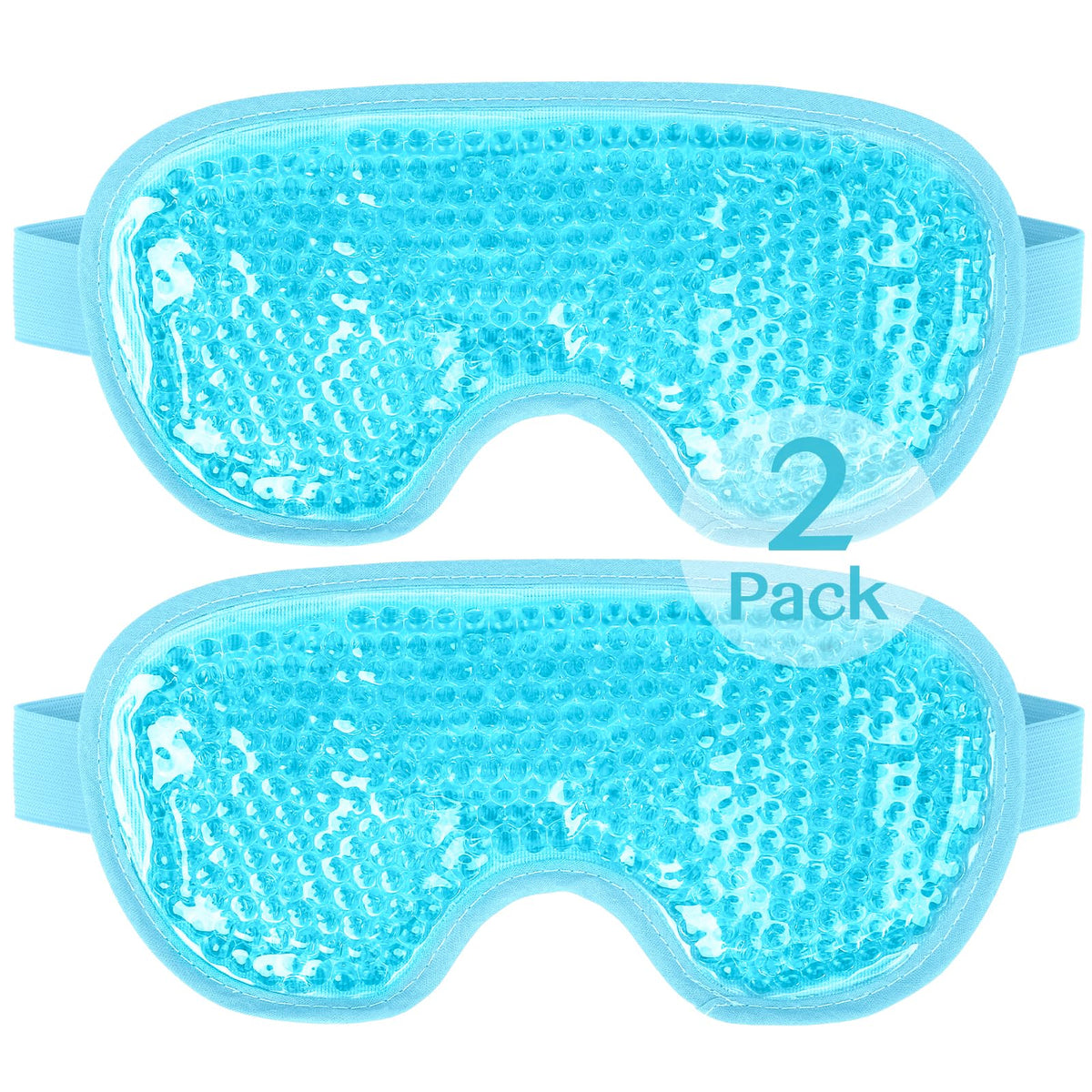 NEWGO Cooling Eye Mask blue model front view