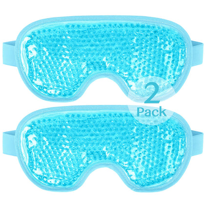 NEWGO Cooling Eye Mask blue model front view