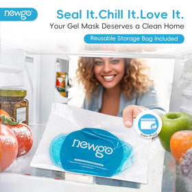 NEWGO Cooling Eye Mask blue with packaging details
