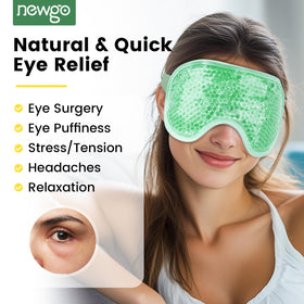 NEWGO Cooling Eye Mask side view showing gel pack
