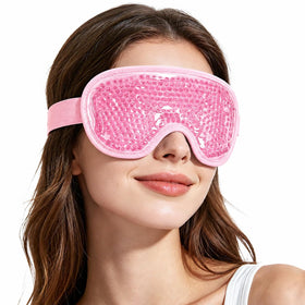 NEWGO Cooling Gel Eye Mask front view in pink