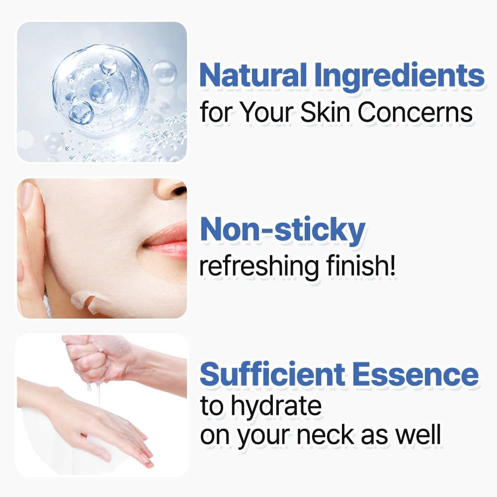 NEXTBEAU sheet masks with Collagen and Hemp Seed ingredients