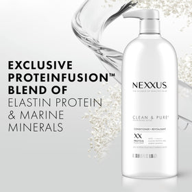 Nexxus Clean and Pure Conditioner bottle side view