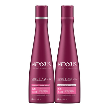 Nexxus Color Assure Shampoo and Conditioner front view 13.5oz