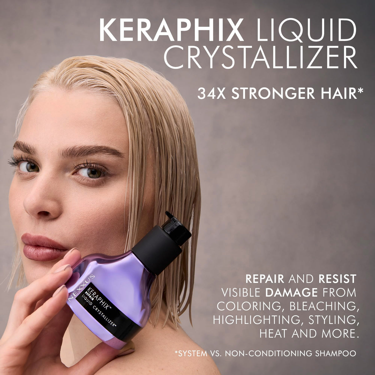 Nexxus KERAPHIX Liquid Crystallizer side view showing packaging