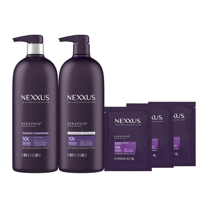 Nexxus Keraphix Shampoo and Conditioner bottles front view