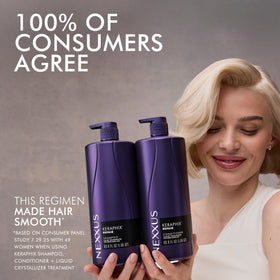Nexxus KERAPHIX Shampoo and Conditioner set lifestyle scene