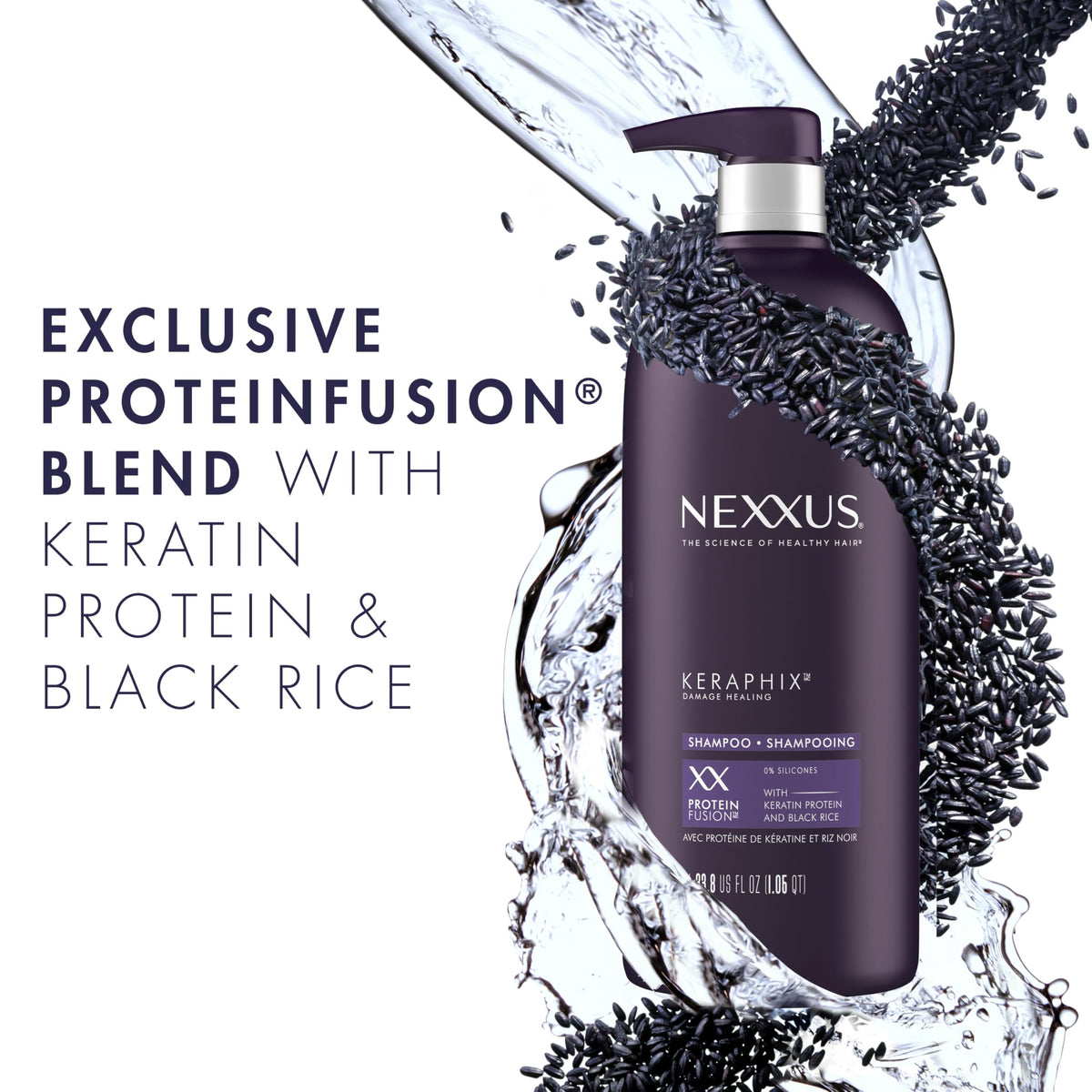 Nexxus Keraphix Shampoo and Conditioner set with masks