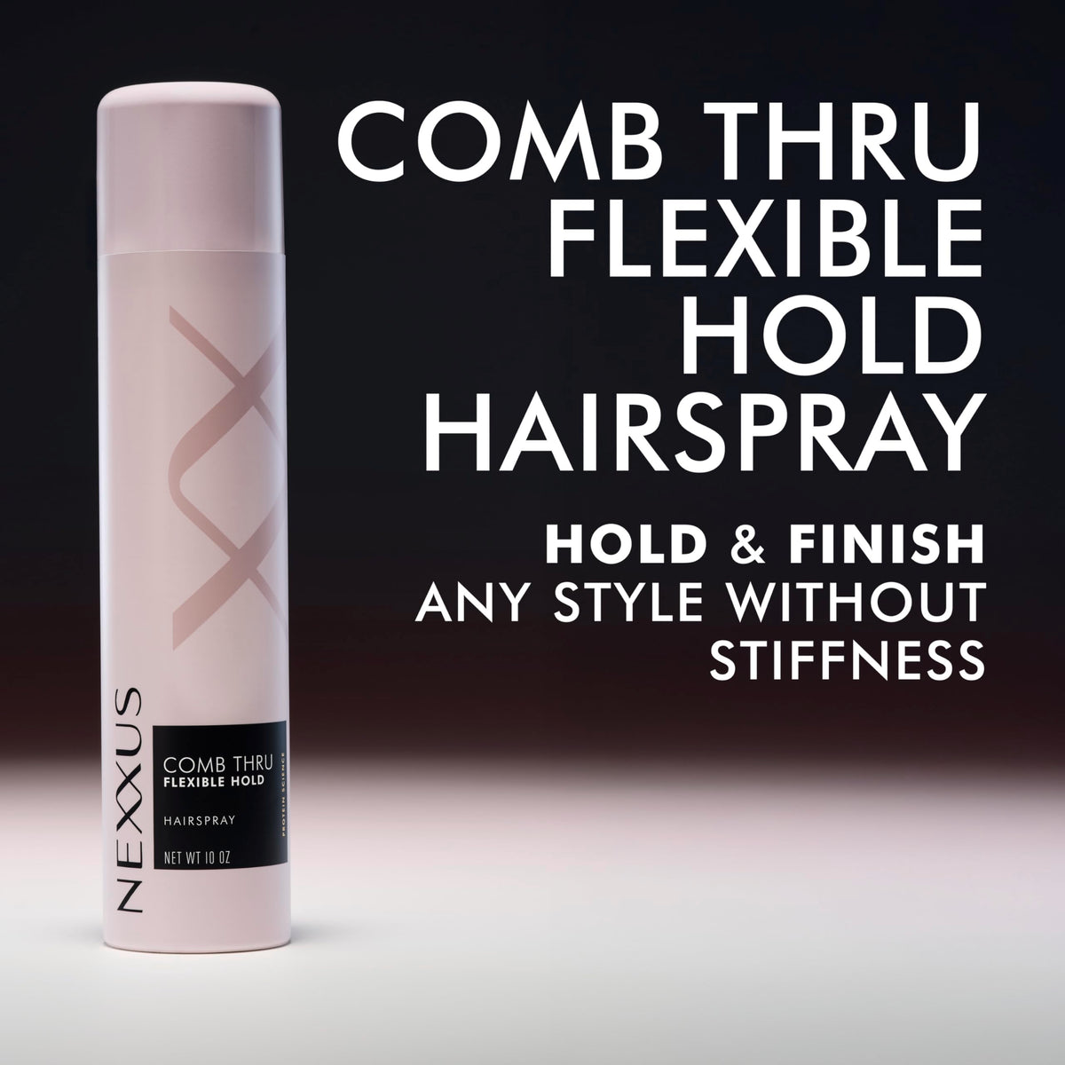 Nexxus Styling Spray Comb Thru Hairspray packaging details