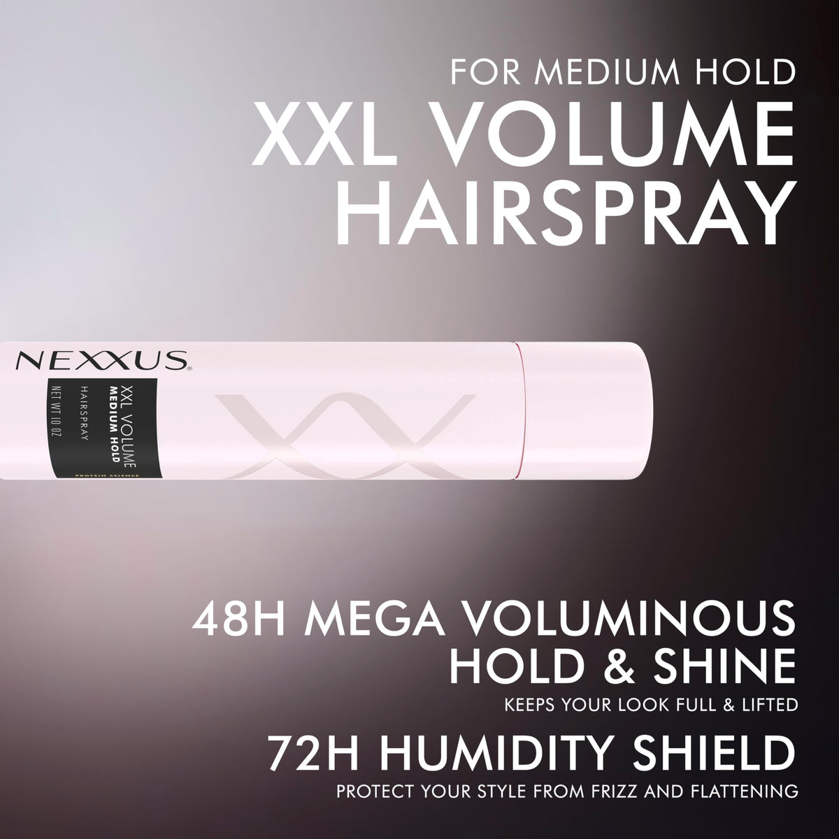 Nexxus Styling Spray XXL Finish Volume Medium Hold 10 oz side view
