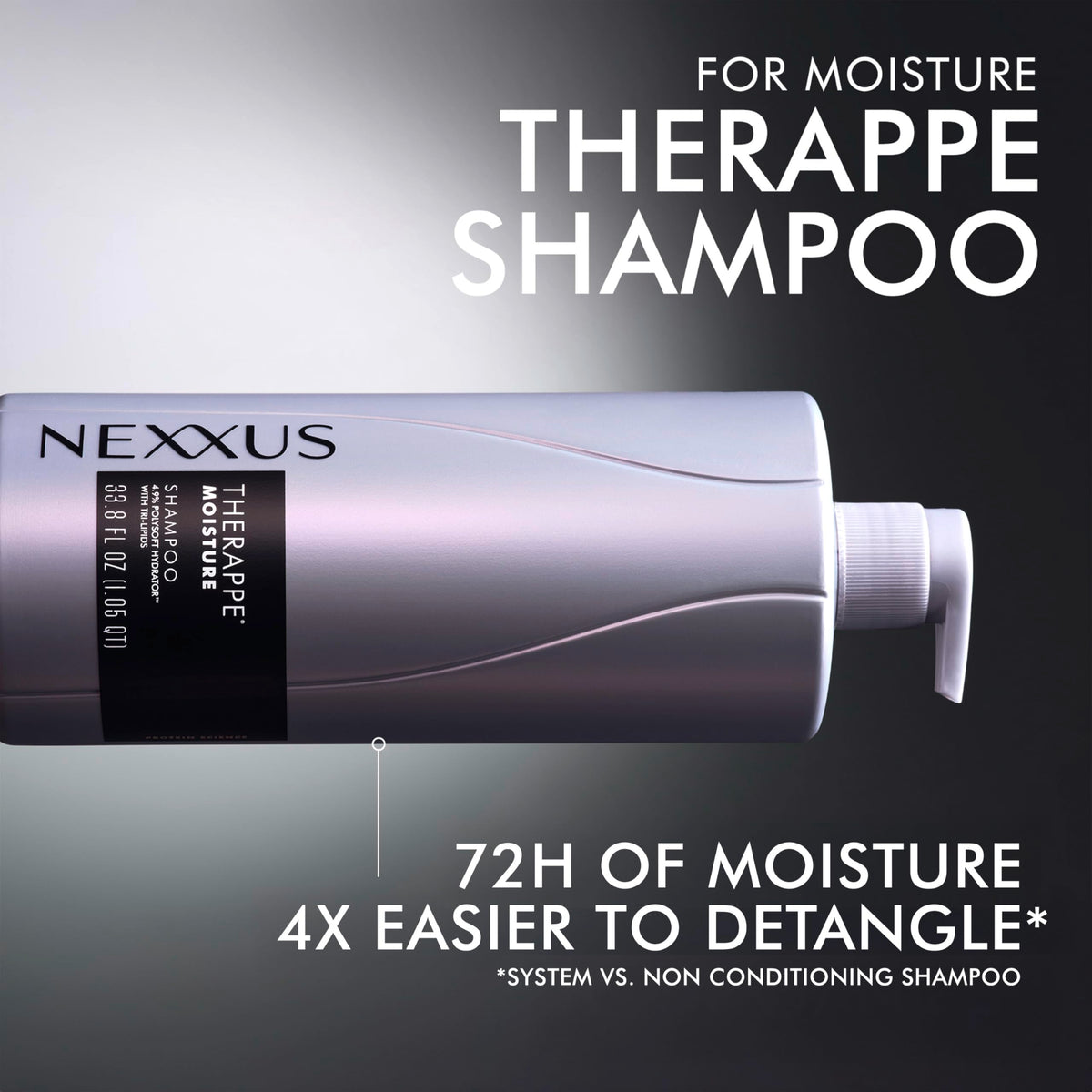 Nexxus Therapee Shampoo with smooth hair texture