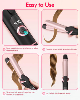 NFie Travel Curling Iron with EU plug adapter