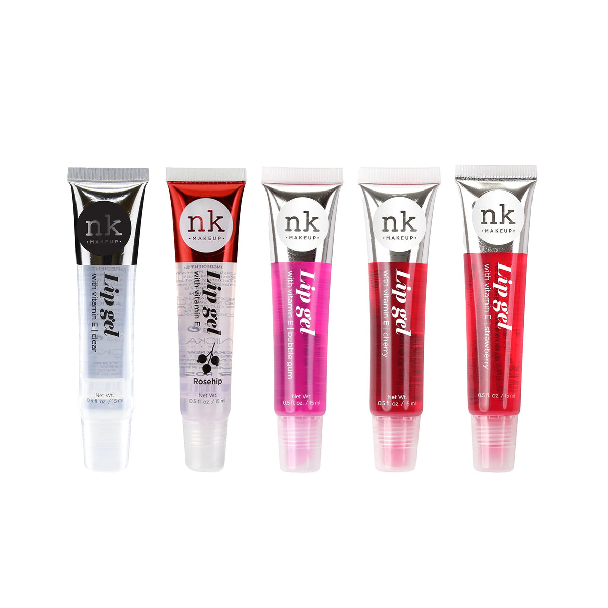 NICKA K NEW YORK Hydrating Lip Gel Set 5-Pack assorted colours
