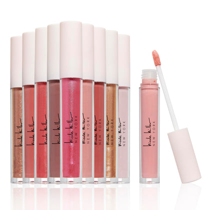 Nicole Miller 10 PC Multicolor Lip Gloss Set front view