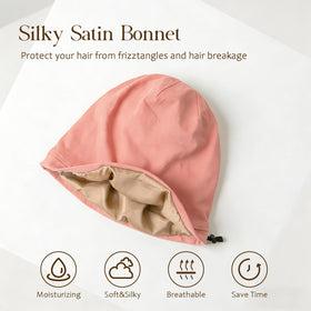NICPOO Silk Satin Bonnet adjustable strap detail