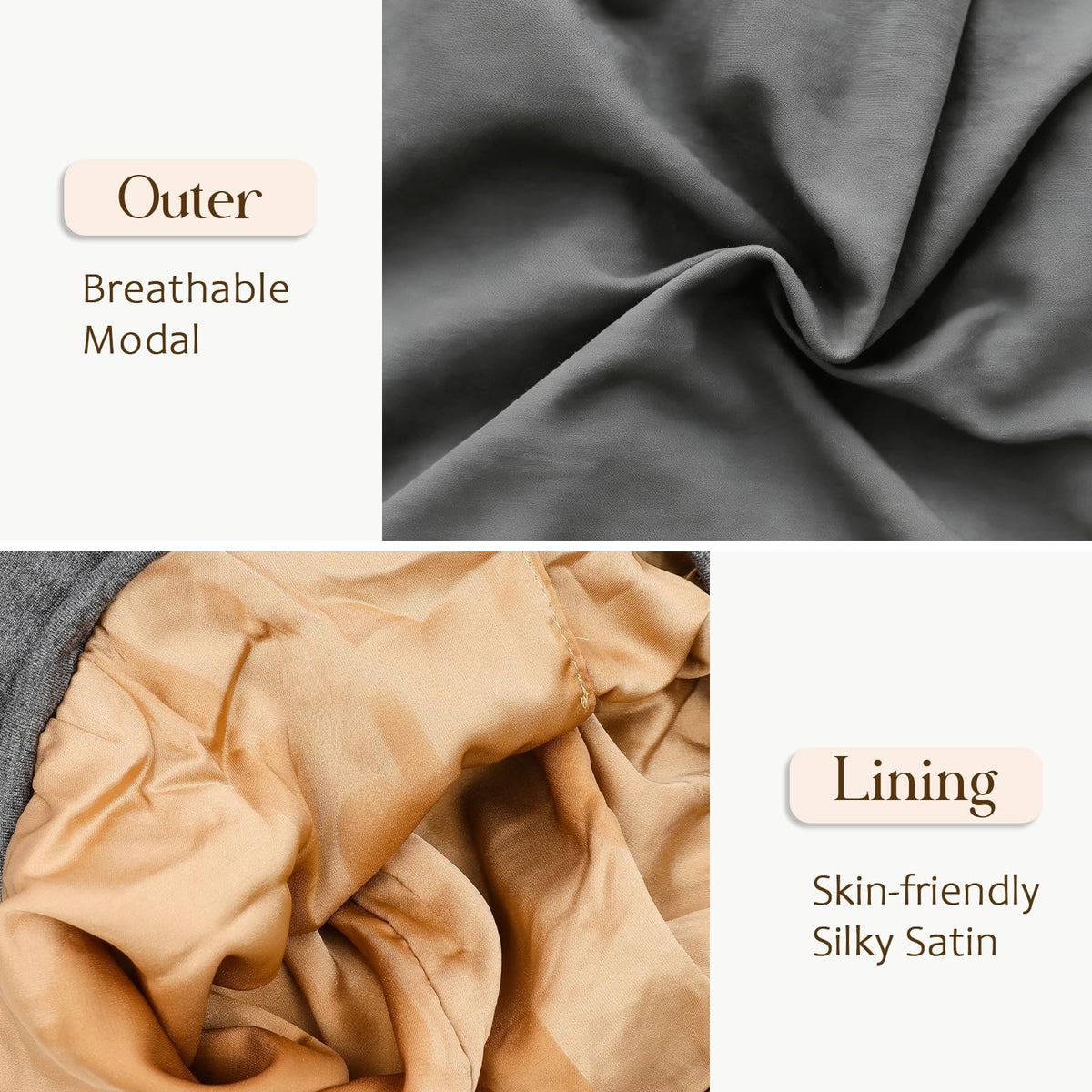 NICPOO Silk Satin Bonnet for makeup application