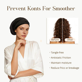 NICPOO Silk Satin Bonnet Hair Wrap adjustable straps detail