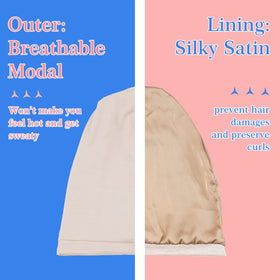 NICPOO Silk Satin Bonnet on a pillow