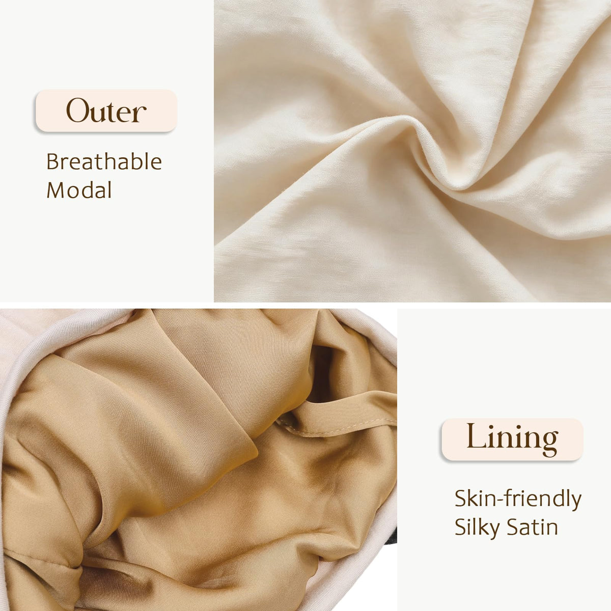 NICPOO Silk Satin Bonnets displayed together