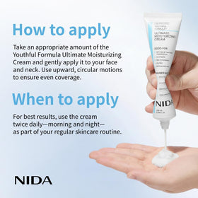 NIDA Youthful Formula Moisturizing Cream 100ml texture close-up