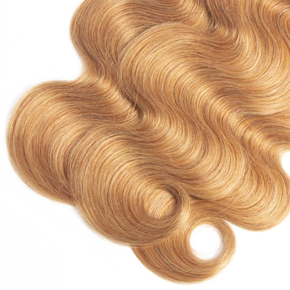 NiegMeag 300g Ombre Body Wave Hair Bundles styled on a mannequin