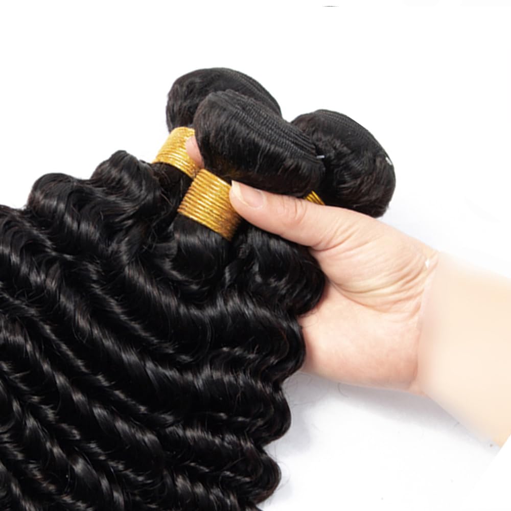 NiegMeag 300g Water Wave Human Hair Bundles close-up of texture