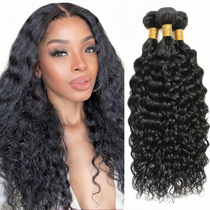 NiegMeag 300g Water Wave Human Hair Bundles front view
