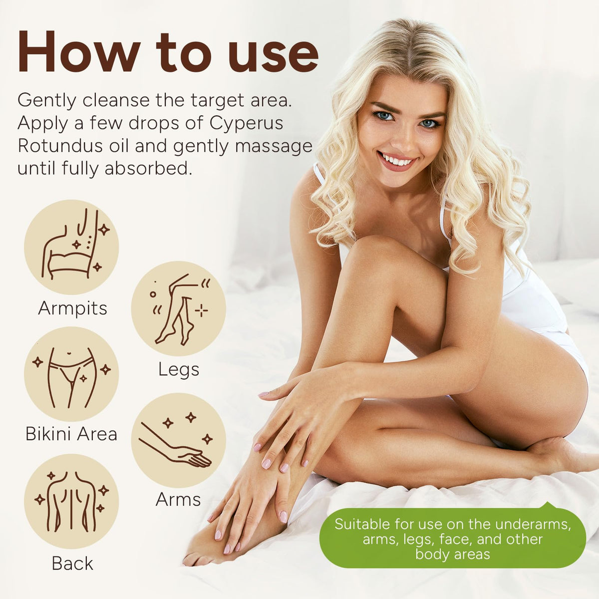 NIFEISHI Cyperus Rotundus Oil Roll-On Essence with ingredients