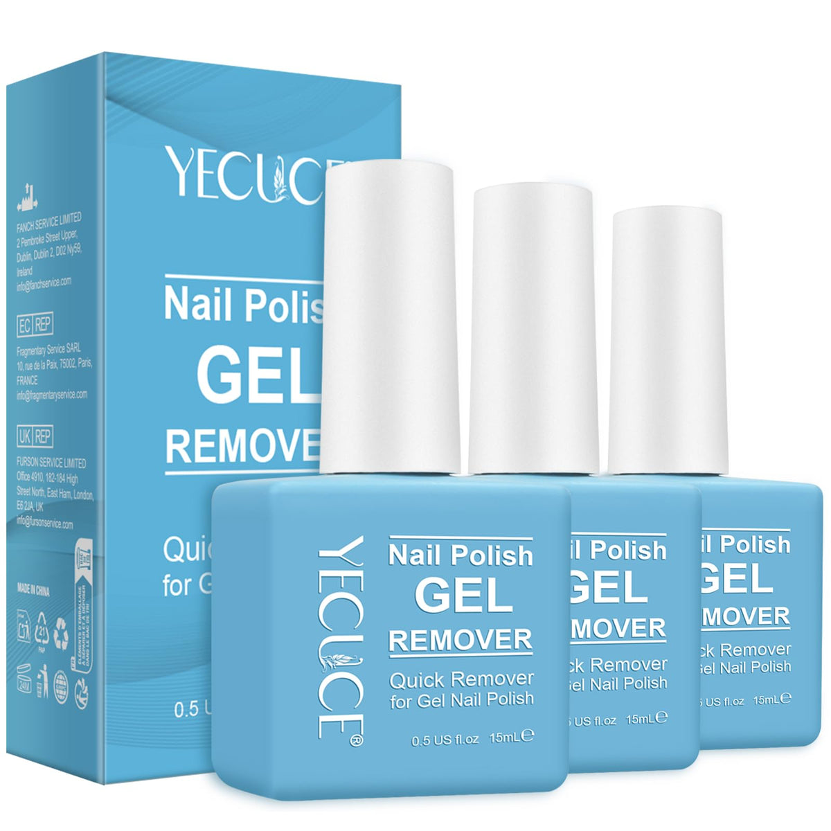NIFEISHI Gel Polish Remover 3pcs front view