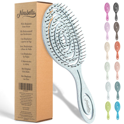 Ninabella Detangler Brush Classic Blue front view
