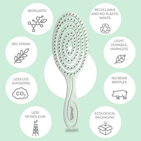 Ninabella Detangler Brush ergonomic grip close-up