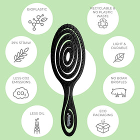 Ninabella Detangler Brush in a travel bag