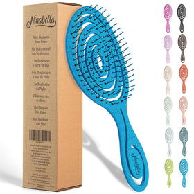 Ninabella Detangler Brush Ocean Blue front view