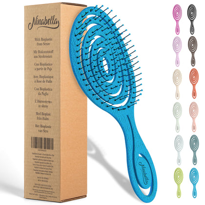 Ninabella Detangler Brush Ocean Blue front view