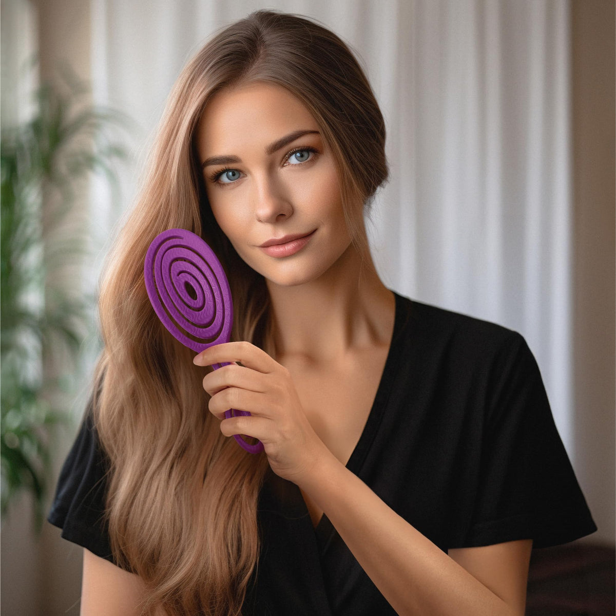 Ninabella Detangler Brush with rounded bristle tips