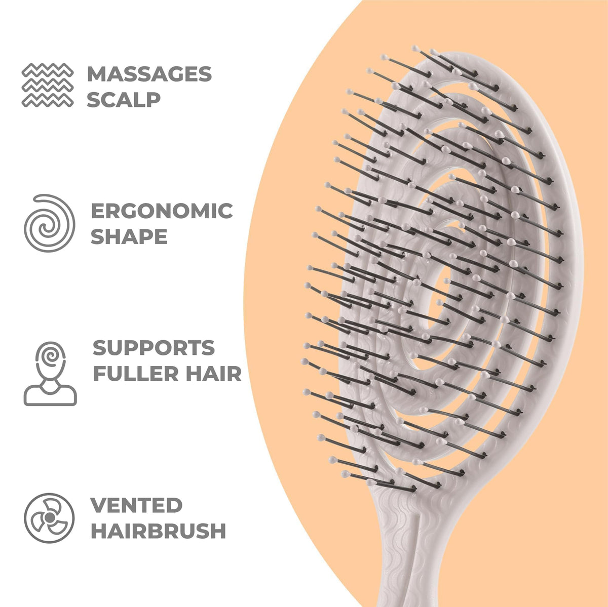 Ninabella Mini Detangler Brush in a travel bag