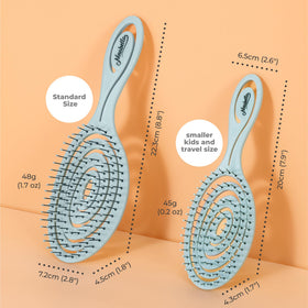Ninabella Mini Detangler Brush in use on wet hair