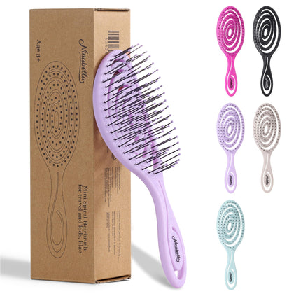 Ninabella Mini Detangler Brush lilac front view