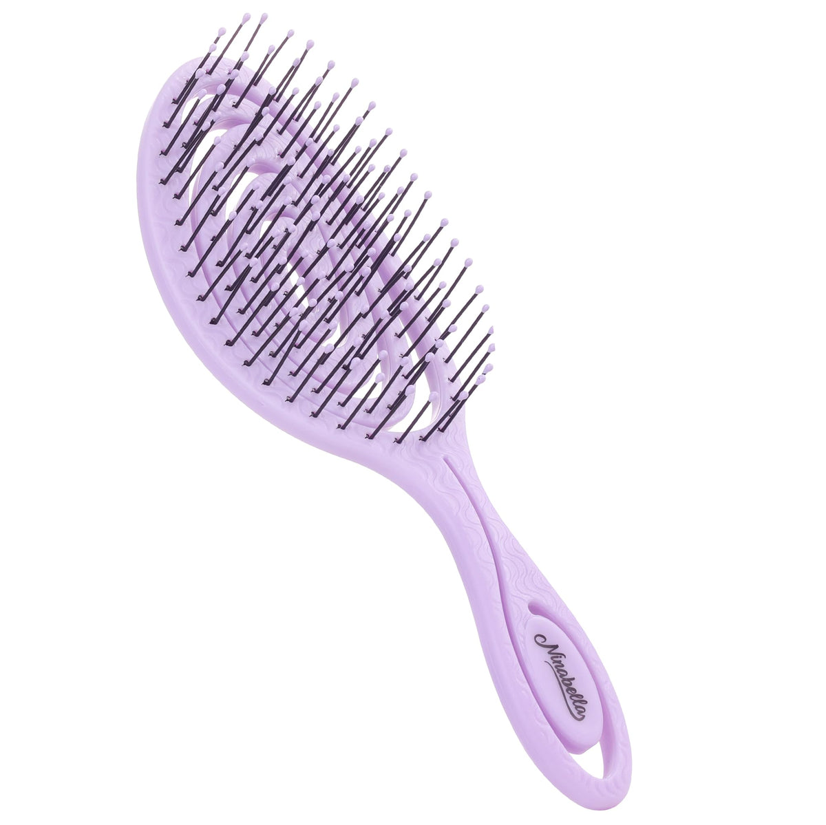 Ninabella Mini Detangler Brush lilac side view