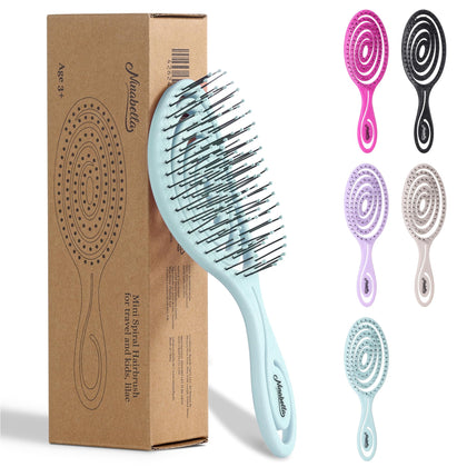 Ninabella Mini Detangler Brush mint green front view